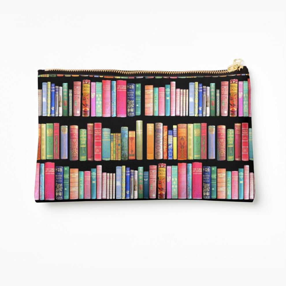 Whibos Makeup Bag Bookworms Delight / Antique Book Library For Bibliophile Cosmetic Organizer Tyvek Paper Bags Zipper Pouch