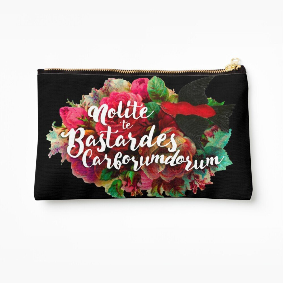 Whibos Makeup Bag Don't Let The Bastards Grind You Down Cosmetic Organizer Tyvek Paper Bags Zipper Pouch