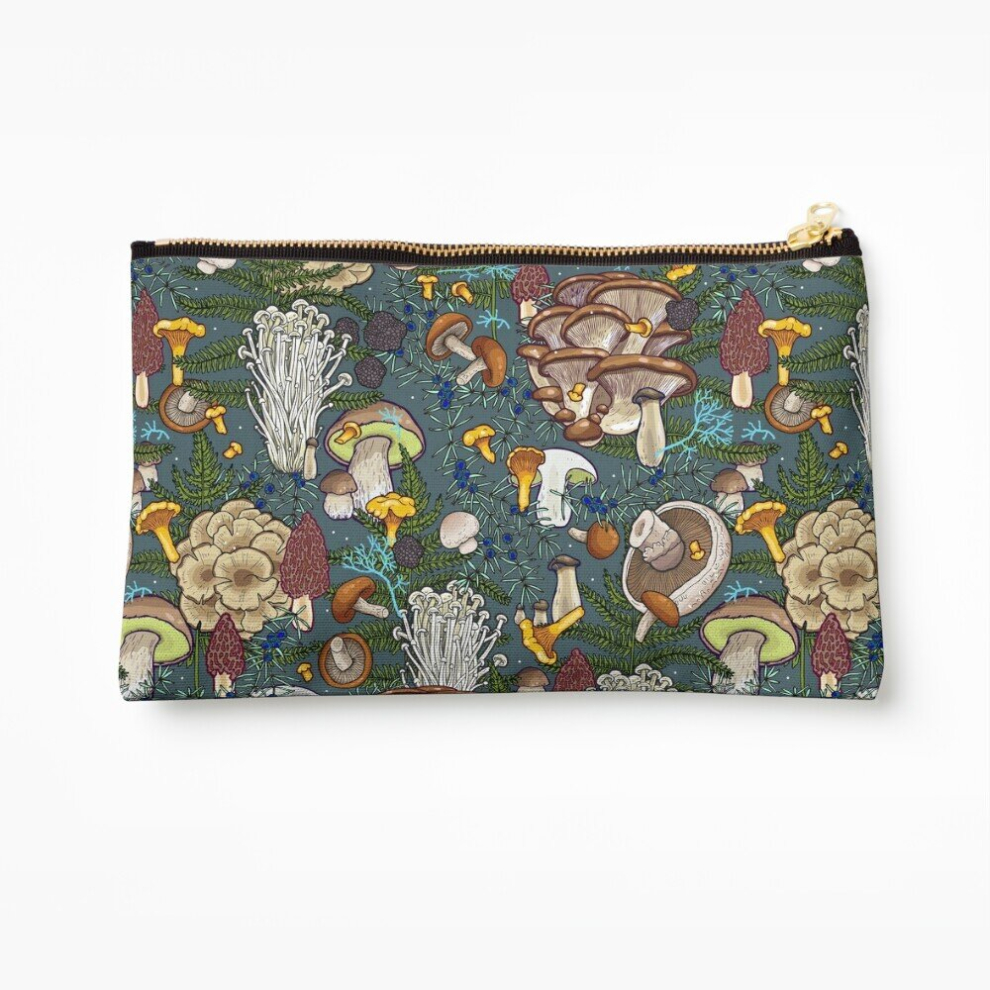 Whibos Makeup Bag Mushroom Forest Cosmetic Organizer Tyvek Paper Bags Zipper Pouch