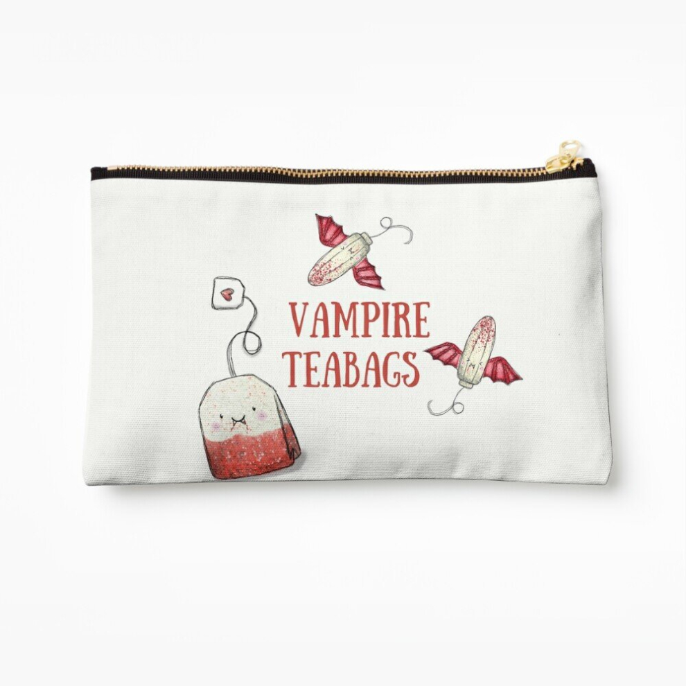Whibos Makeup Bag Vampire Teabags Cosmetic Organizer Tyvek Paper Bags Zipper Pouch