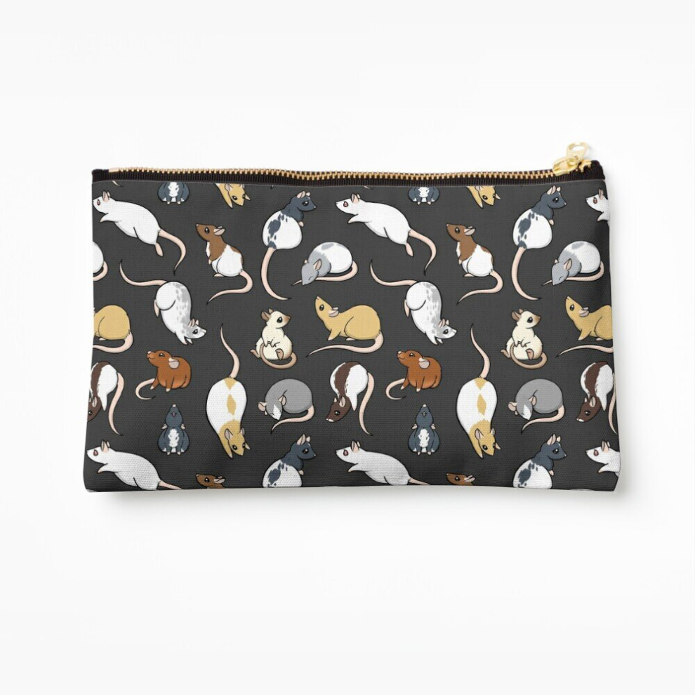 Whibos Makeup Bag Rats Cosmetic Organizer Tyvek Paper Bags Zipper Pouch