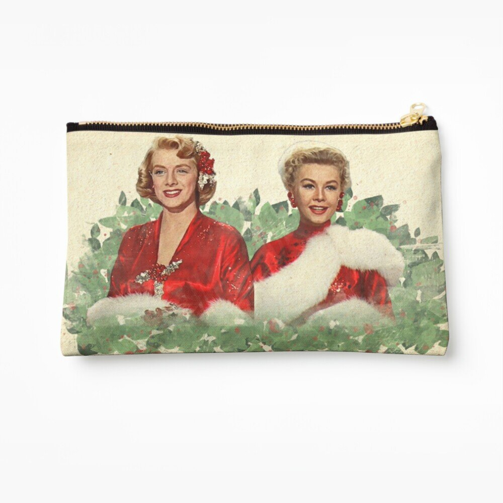 Whibos Makeup Bag Sisters - A Merry White Christmas Cosmetic Organizer Tyvek Paper Bags Zipper Pouch
