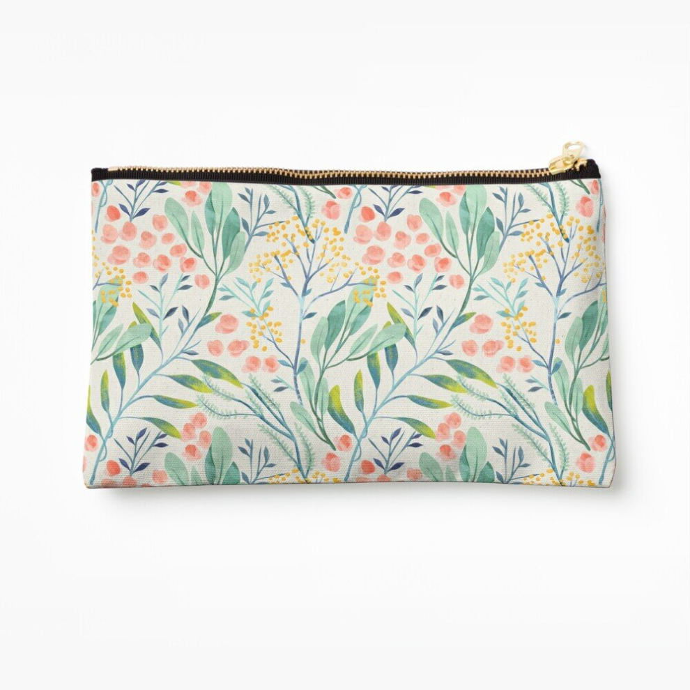Whibos Makeup Bag Botanical Garden Cosmetic Organizer Tyvek Paper Bags Zipper Pouch