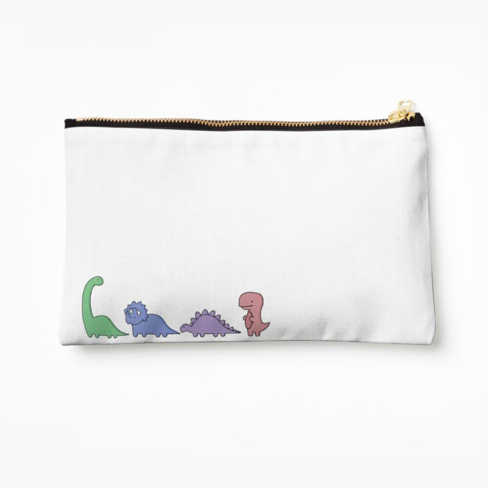 Whibos Makeup Bag Dinosaur Illustrations Cosmetic Organizer Tyvek Paper Bags Zipper Pouch