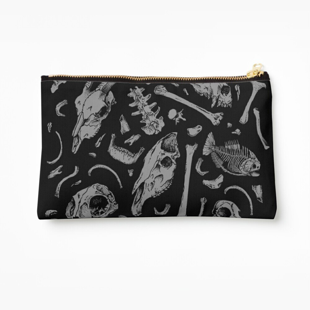 Whibos Makeup Bag Bones Cosmetic Organizer Tyvek Paper Bags Zipper Pouch