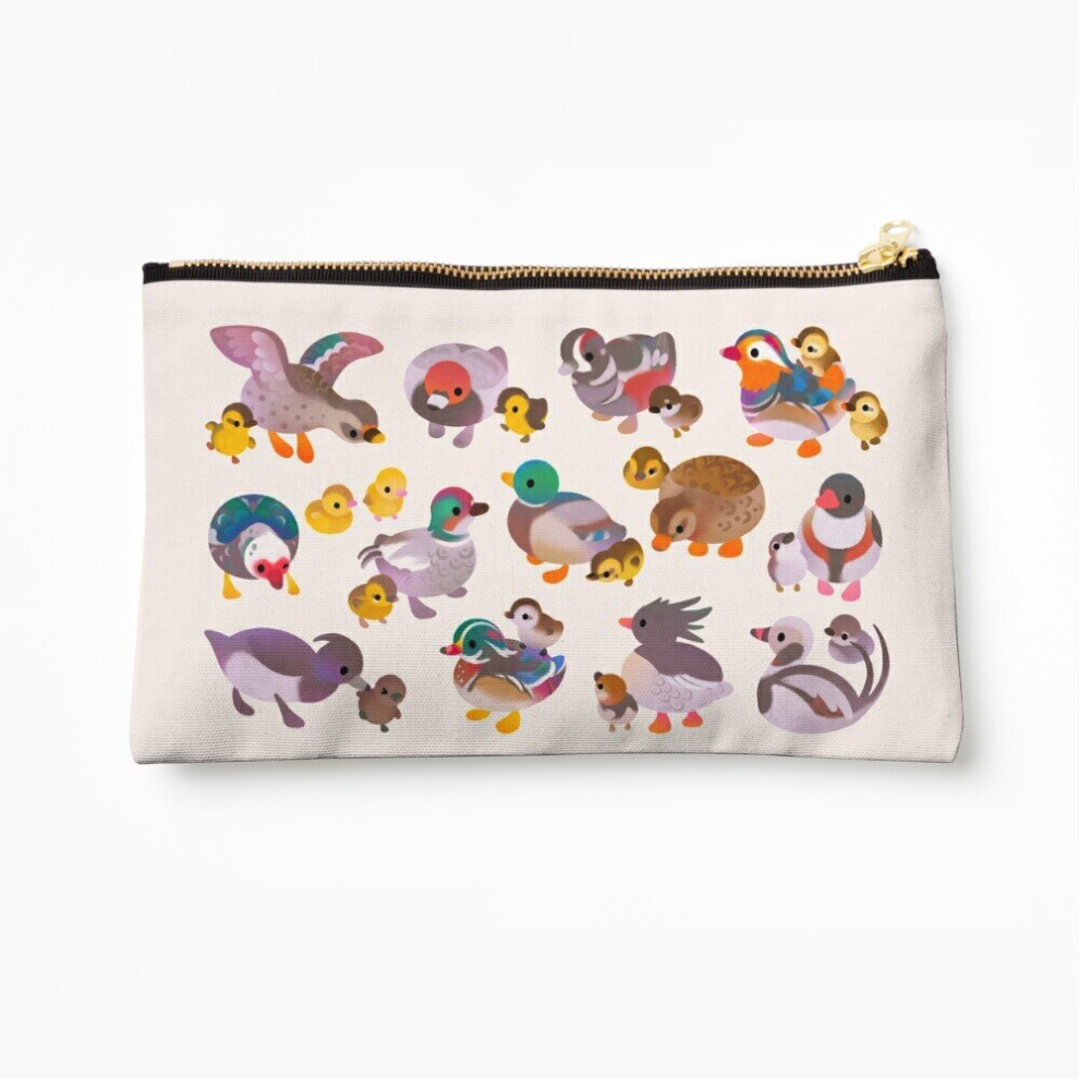 Whibos Makeup Bag Duck And Duckling Cosmetic Organizer Tyvek Paper Bags Zipper Pouch
