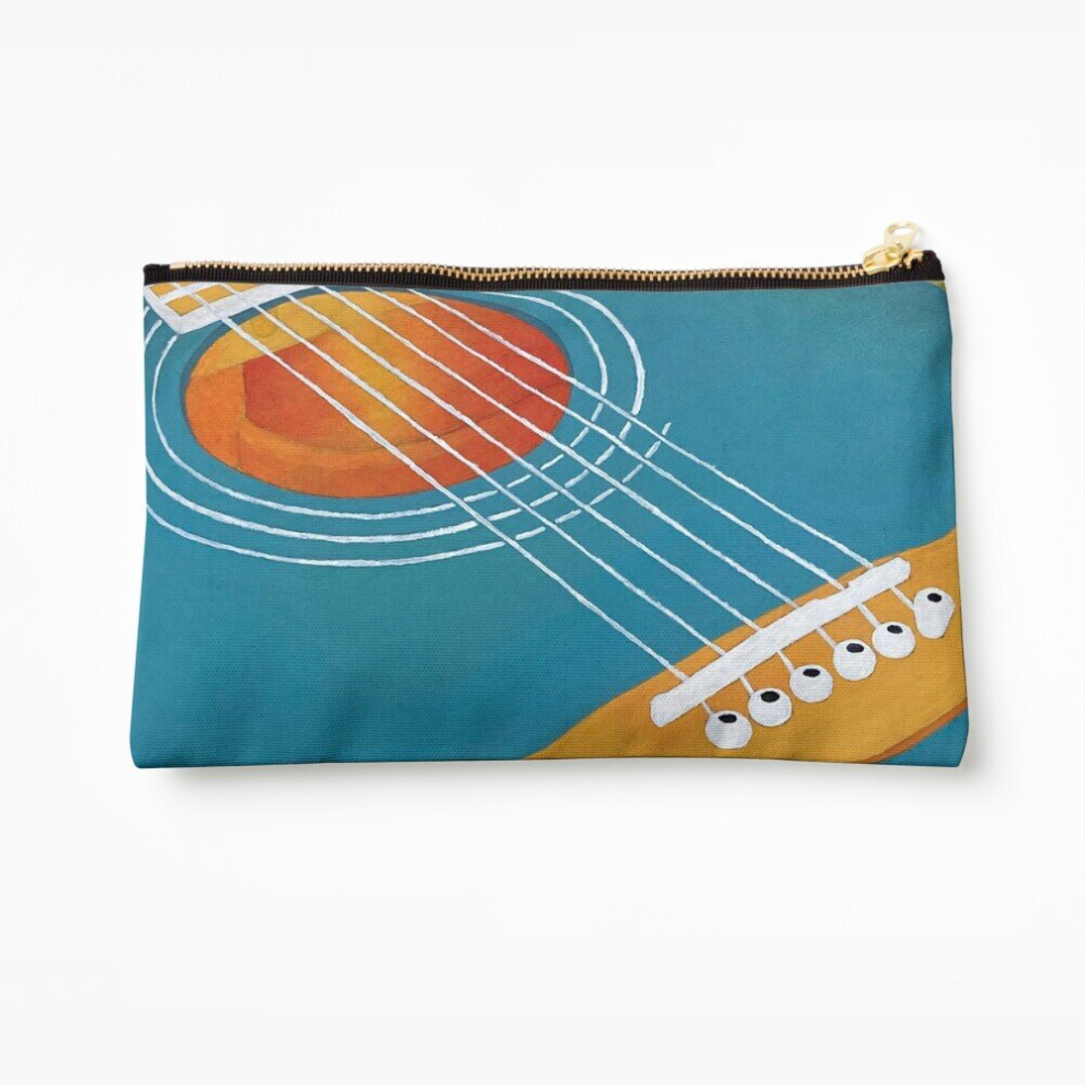 Whibos Makeup Bag Abstract Guitar Cosmetic Organizer Tyvek Paper Bags Zipper Pouch