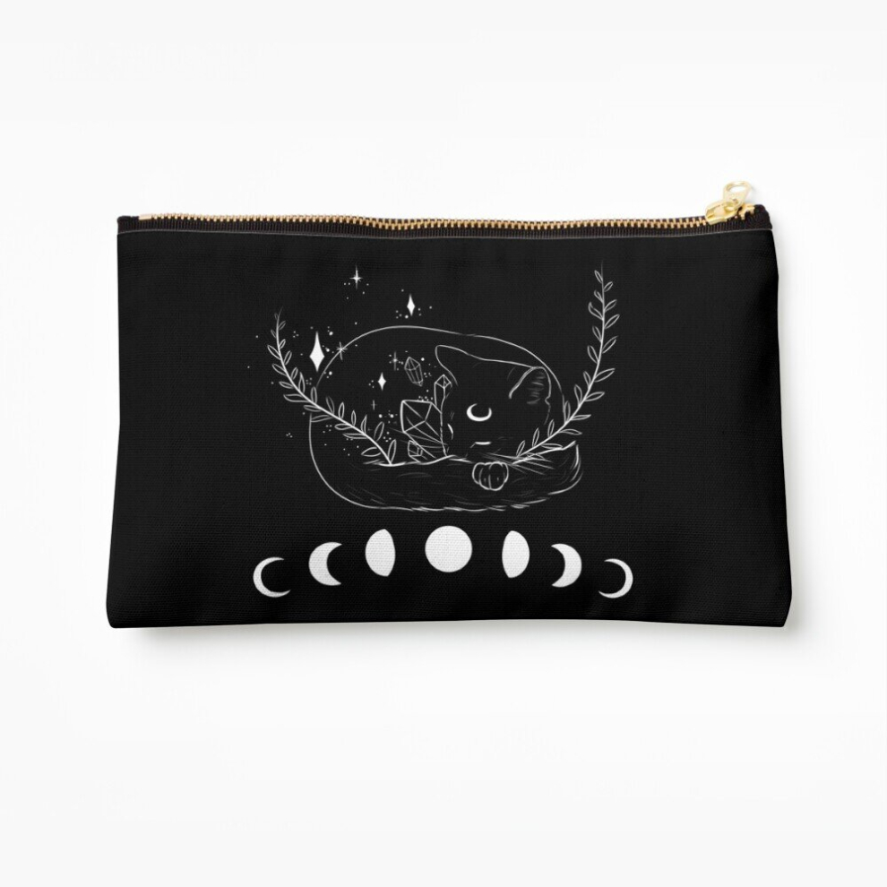 Whibos Makeup Bag Sleepy Magic Kitty Cosmetic Organizer Tyvek Paper Bags Zipper Pouch