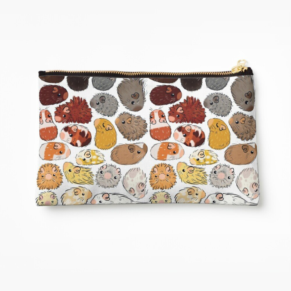 Whibos Makeup Bag Guinea Pig Gradient Cosmetic Organizer Tyvek Paper Bags Zipper Pouch