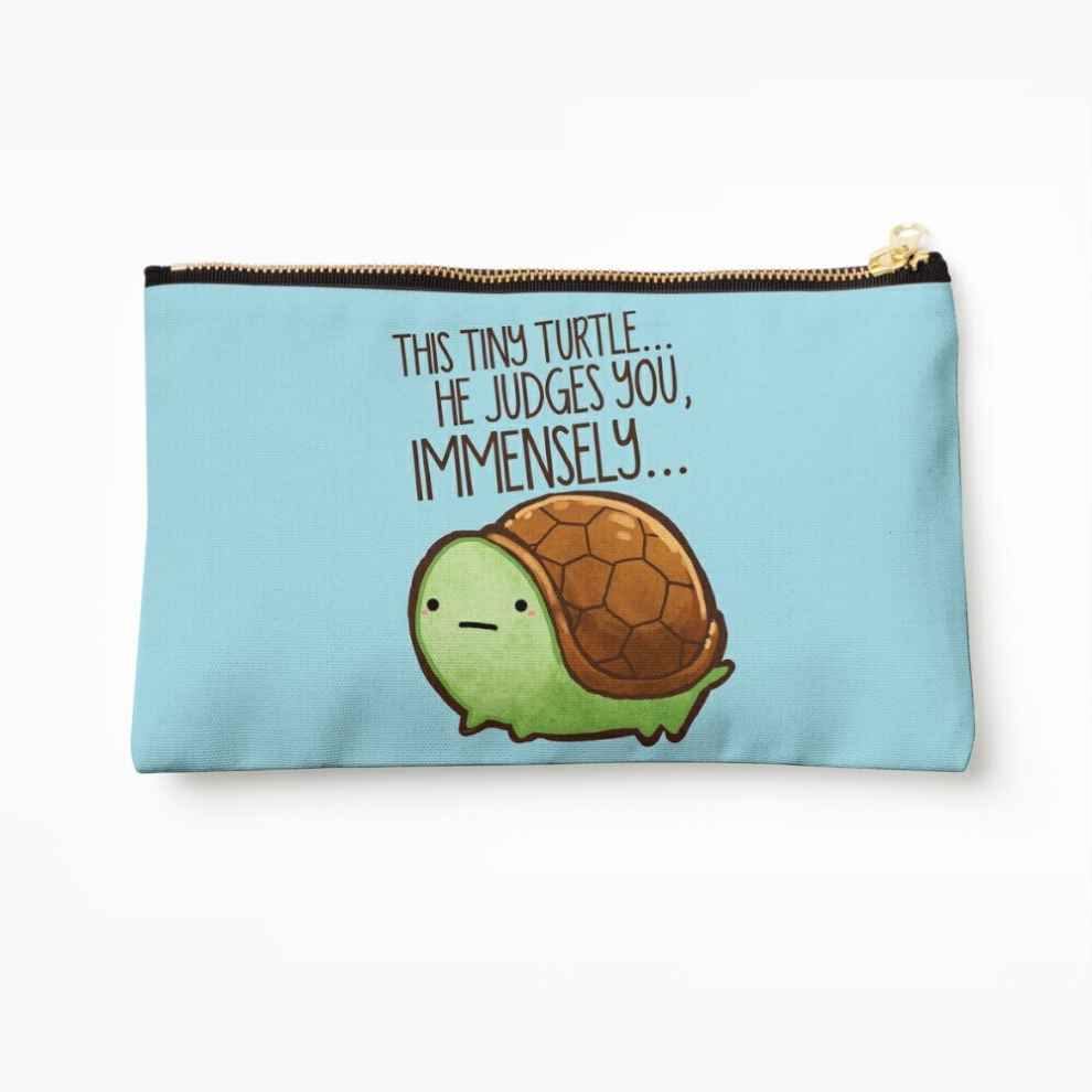 Whibos Makeup Bag This Turtle.. He Judges You. Cosmetic Organizer Tyvek Paper Bags Zipper Pouch