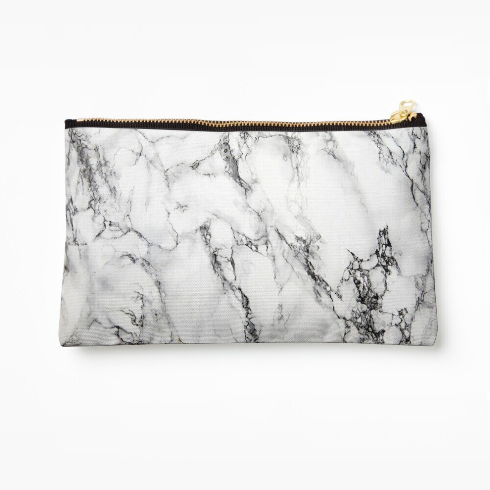 Whibos Makeup Bag Marble Cosmetic Organizer Tyvek Paper Bags Zipper Pouch
