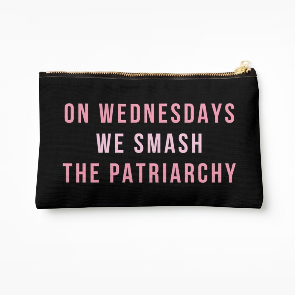 Whibos Makeup Bag On Wednesdays We Smash The Patriarchy Cosmetic Organizer Tyvek Paper Bags Zipper Pouch