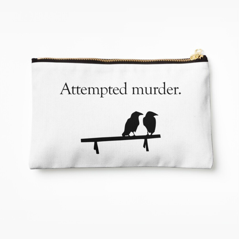 Whibos Makeup Bag Attempted Murder Cosmetic Organizer Tyvek Paper Bags Zipper Pouch