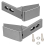 SPARES2GO Door Hinge for LIEBHERR Fridge Freezer Refrigerator Pair Hinges + Fixings Silver 6