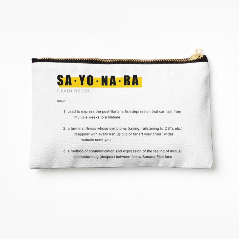 Whibos Makeup Bag Banana Fish Sayonara Definition Design Cosmetic Organizer Tyvek Paper Bags Zipper Pouch
