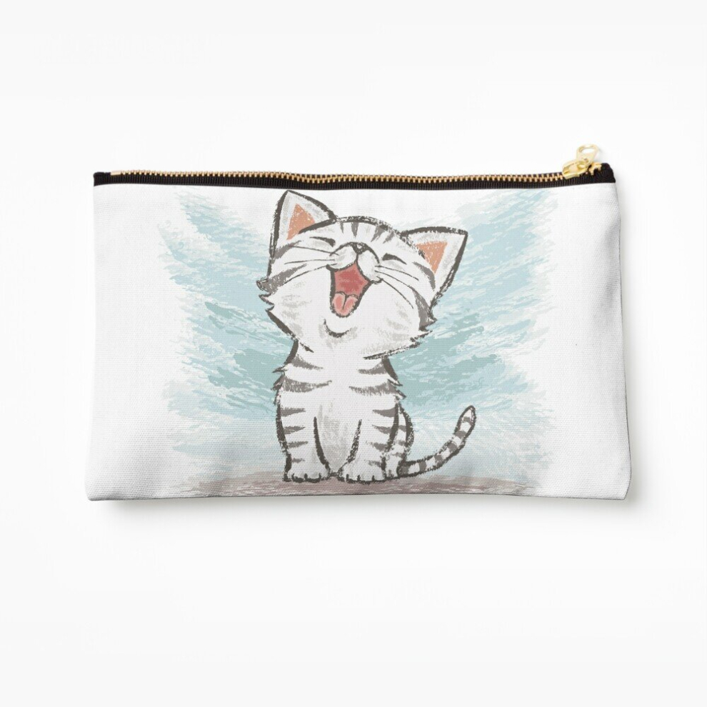 Whibos Makeup Bag American Shorthair Happy Cosmetic Organizer Tyvek Paper Bags Zipper Pouch