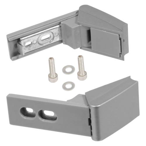 SPARES2GO Door Hinge for LIEBHERR Fridge Freezer Refrigerator Pair Hinges + Fixings Silver