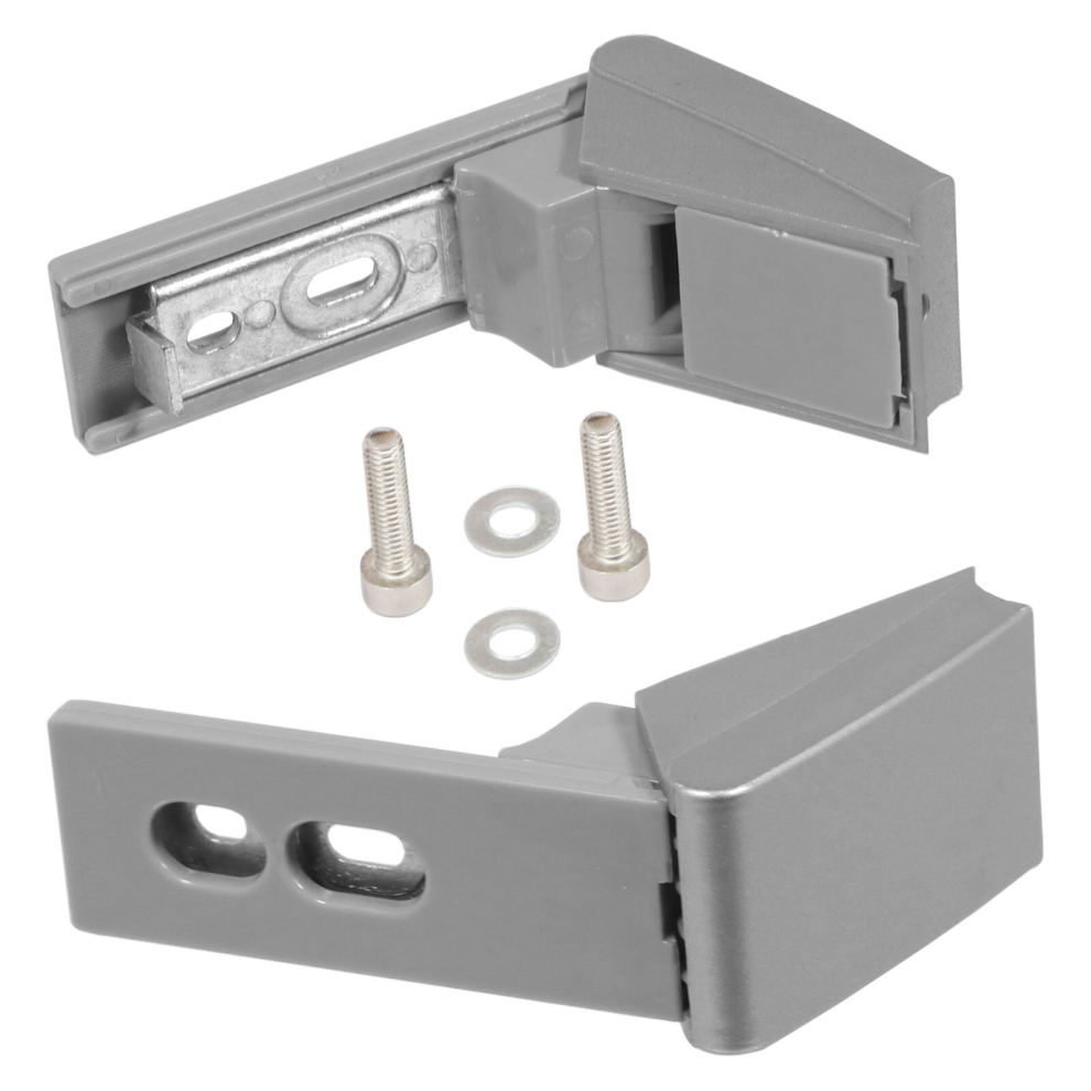 Spares2go Door Hinge For Liebherr Fridge Freezer Refrigerator Pair Hinges + Fixings Silver
