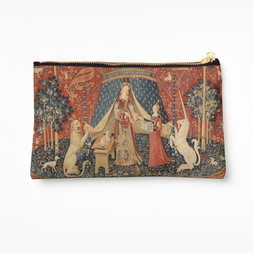 Whibos Makeup Bag The Lady And The Unicorn: Ã Mon Seul Dã©Sir Cosmetic Organizer Tyvek Paper Bags Zipper Pouch