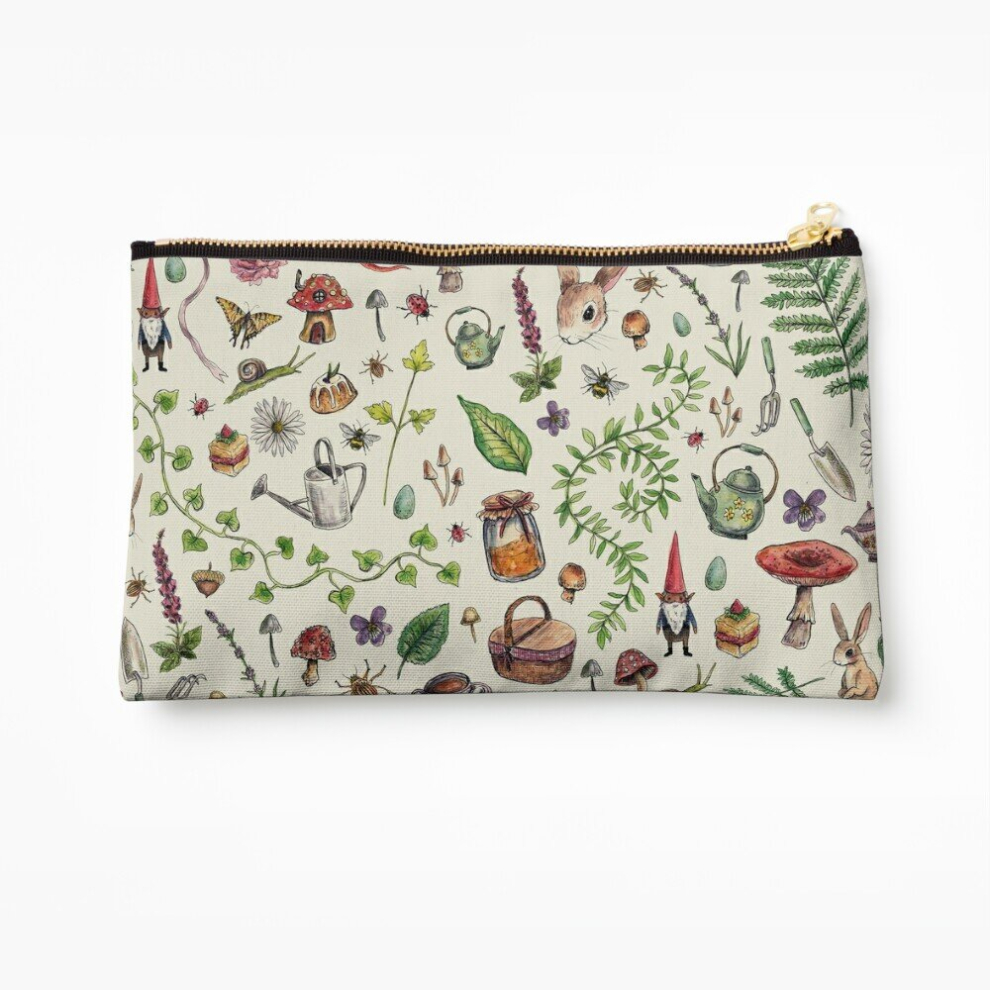 Whibos Light/Green Makeup Bag Cottagecore Cosmetic Organizer Tyvek Paper Bags Zipper Pouch