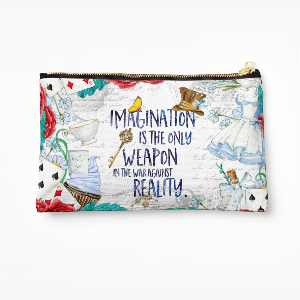 Whibos Makeup Bag Alice In Wonderland - Imagination Cosmetic Organizer Tyvek Paper Bags Zipper Pouch