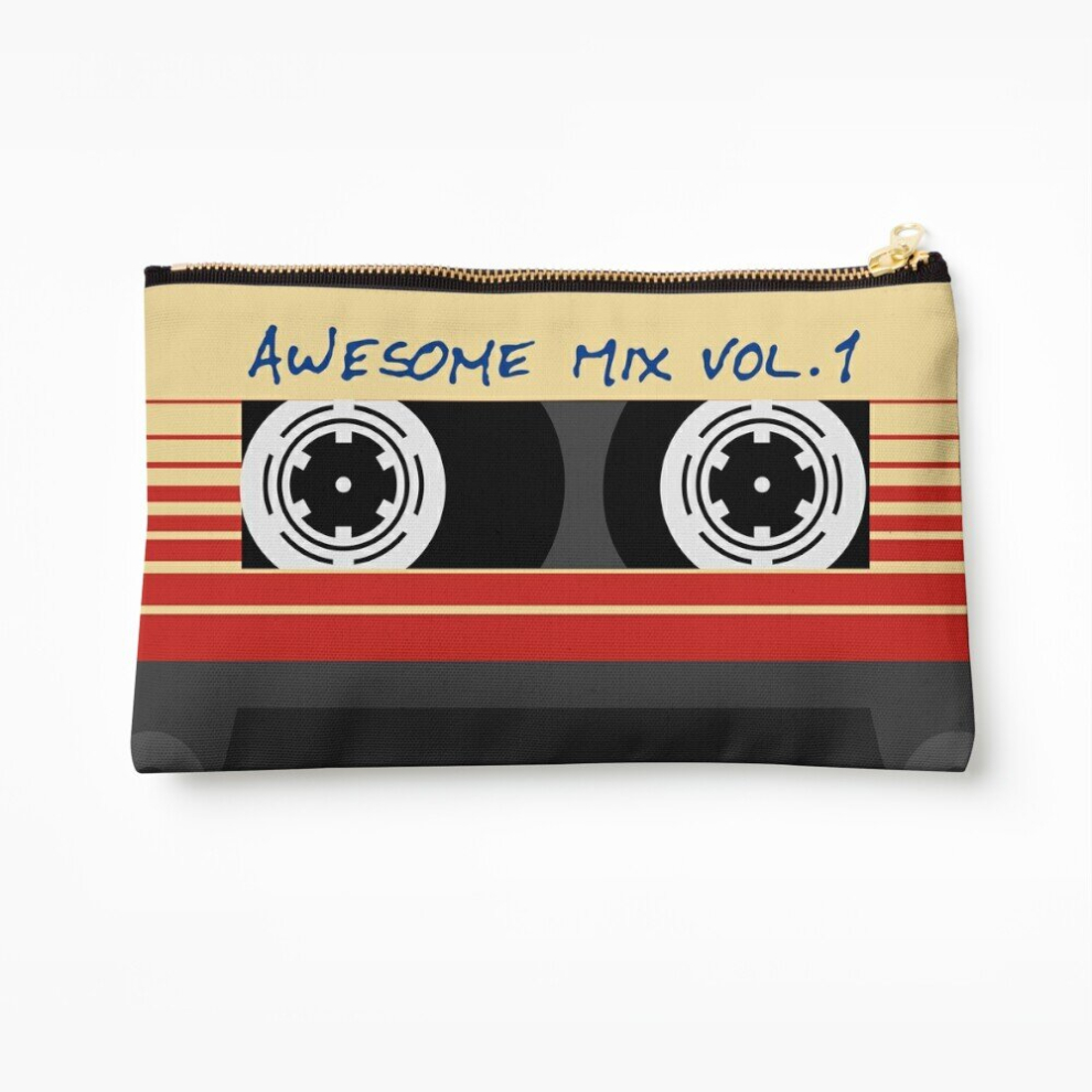 Whibos Makeup Bag Awesome Mixtape Vol 1, Tape, Music, Retro Cosmetic Organizer Tyvek Paper Bags Zipper Pouch