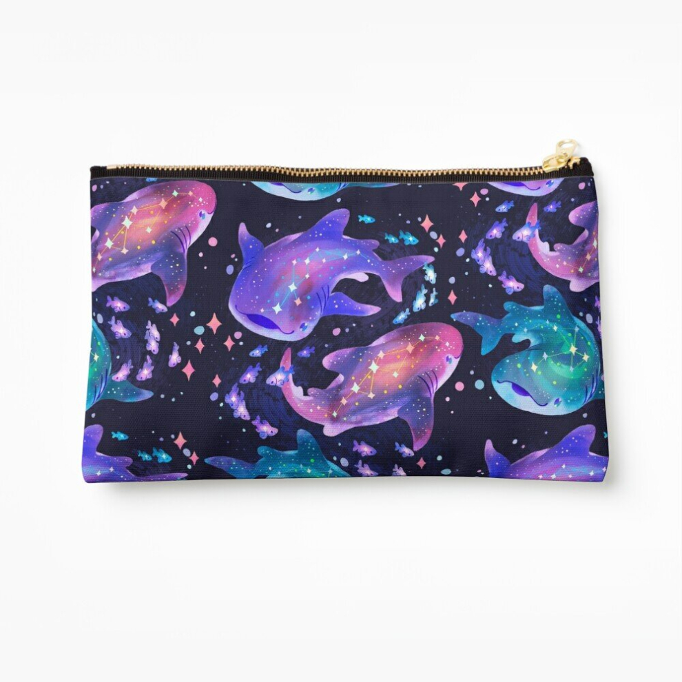 Whibos Makeup Bag Cosmic Whale Shark Cosmetic Organizer Tyvek Paper Bags Zipper Pouch