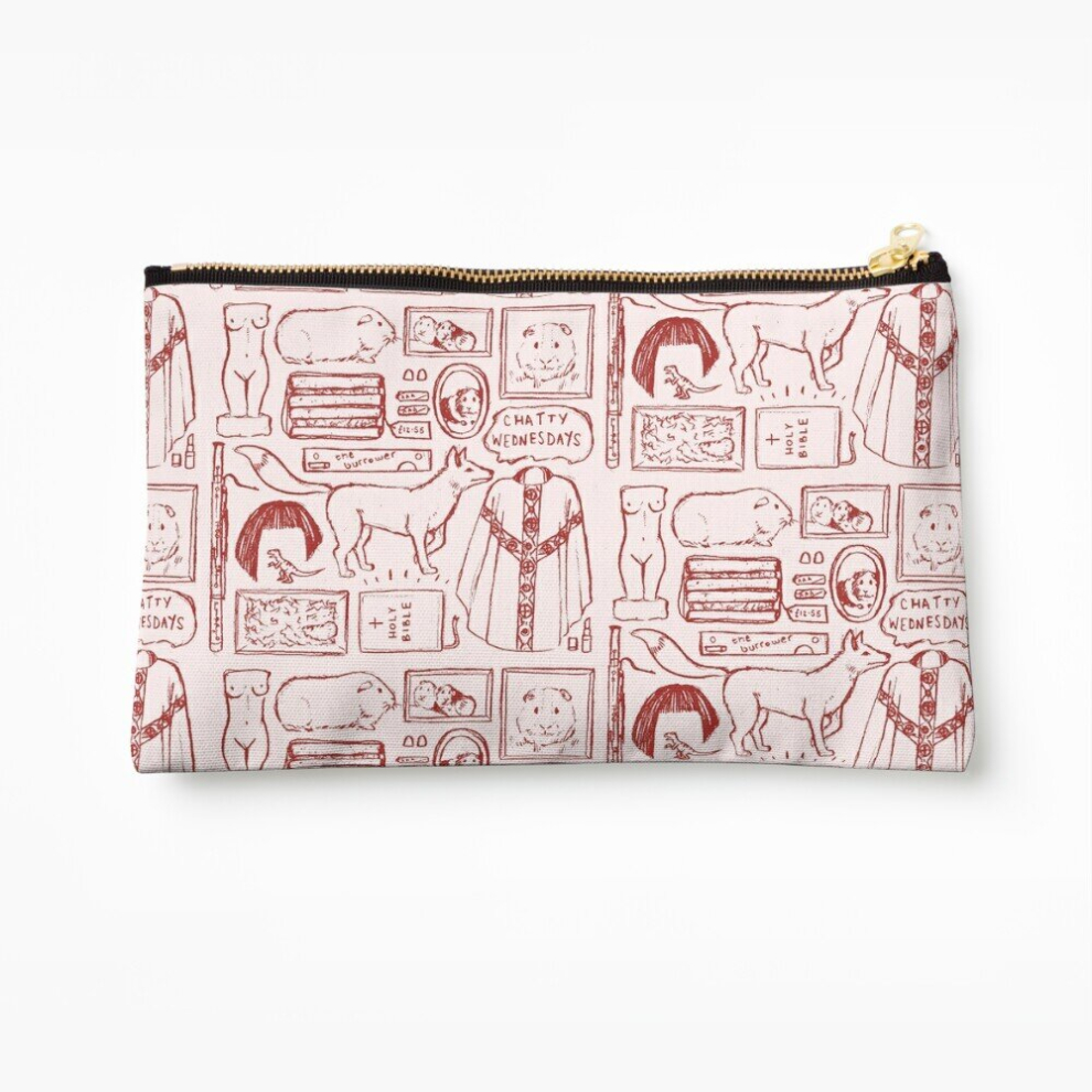 Whibos Makeup Bag Fleabag Illustration Cosmetic Organizer Tyvek Paper Bags Zipper Pouch