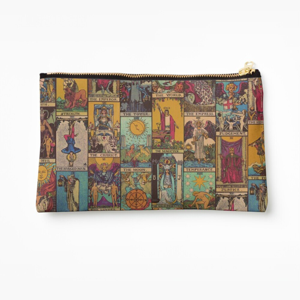 Whibos Makeup Bag The Major Arcana Of Tarot Vintage Patchwork Cosmetic Organizer Tyvek Paper Bags Zipper Pouch