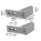 SPARES2GO Door Hinge for LIEBHERR Fridge Freezer Refrigerator Pair Hinges + Fixings Silver 2