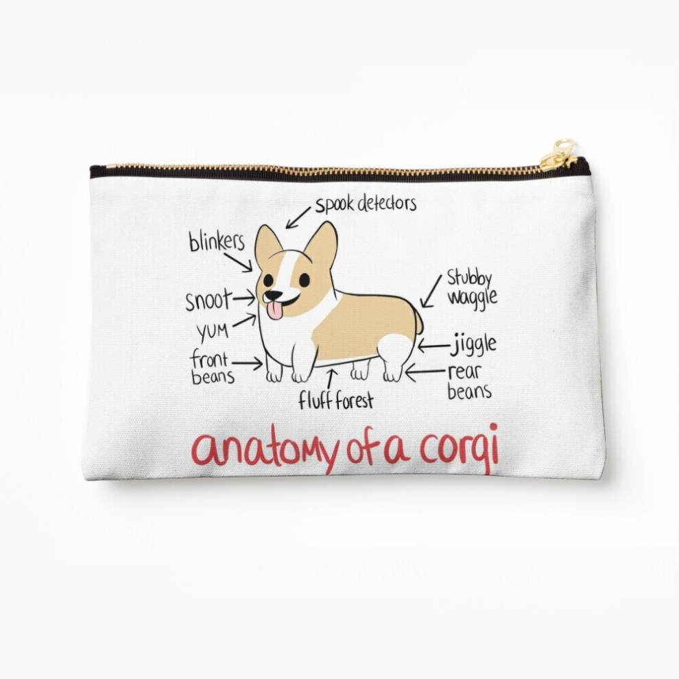 Whibos Makeup Bag Anatomy Of A Corgi Cosmetic Organizer Tyvek Paper Bags Zipper Pouch