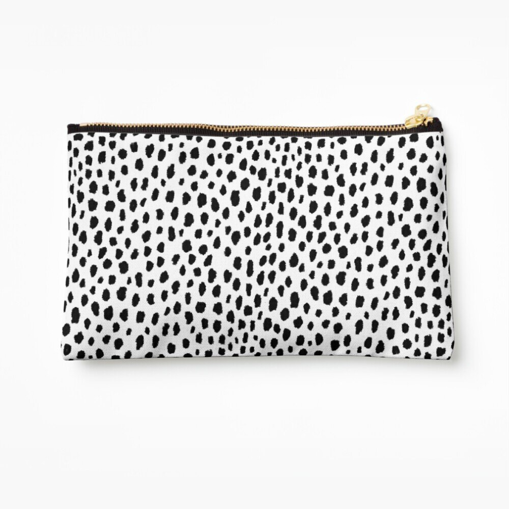 Whibos Black/White Makeup Bag Dalmatian Spots () Cosmetic Organizer Tyvek Paper Bags Zipper Pouch
