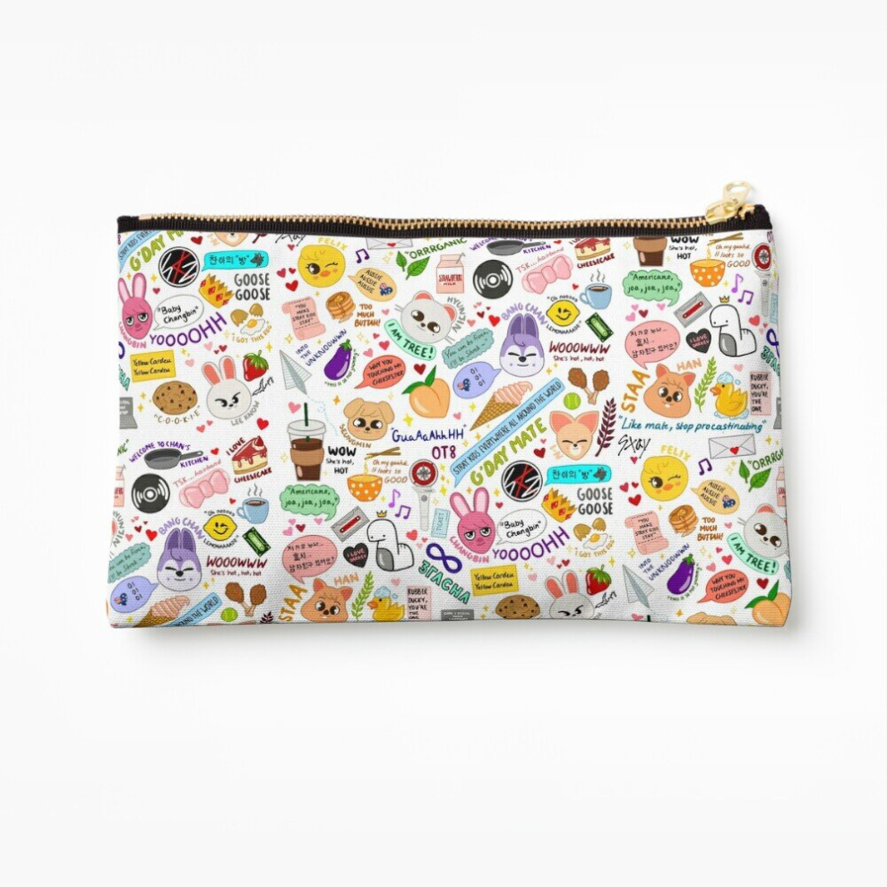 Whibos Makeup Bag Updated Skz Doodle Cosmetic Organizer Tyvek Paper Bags Zipper Pouch