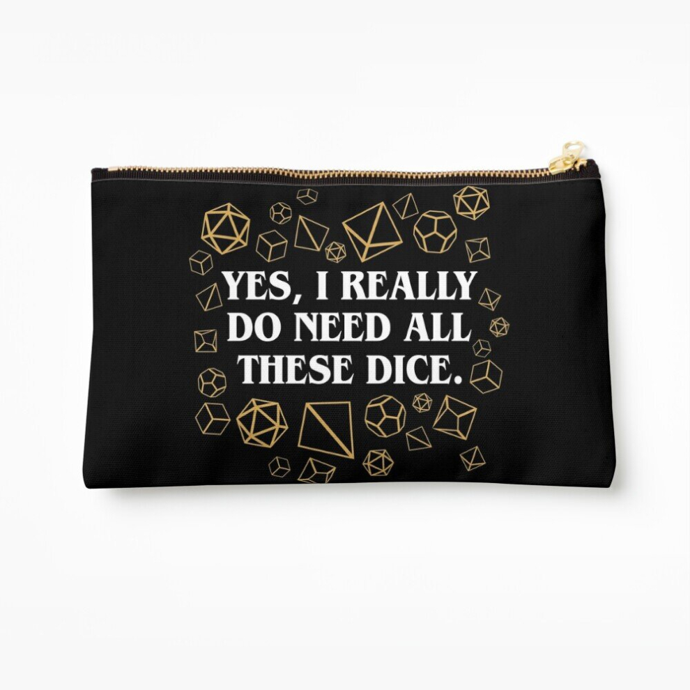 Whibos Makeup Bag Yes I Really Do Need All These Dice Cosmetic Organizer Tyvek Paper Bags Zipper Pouch