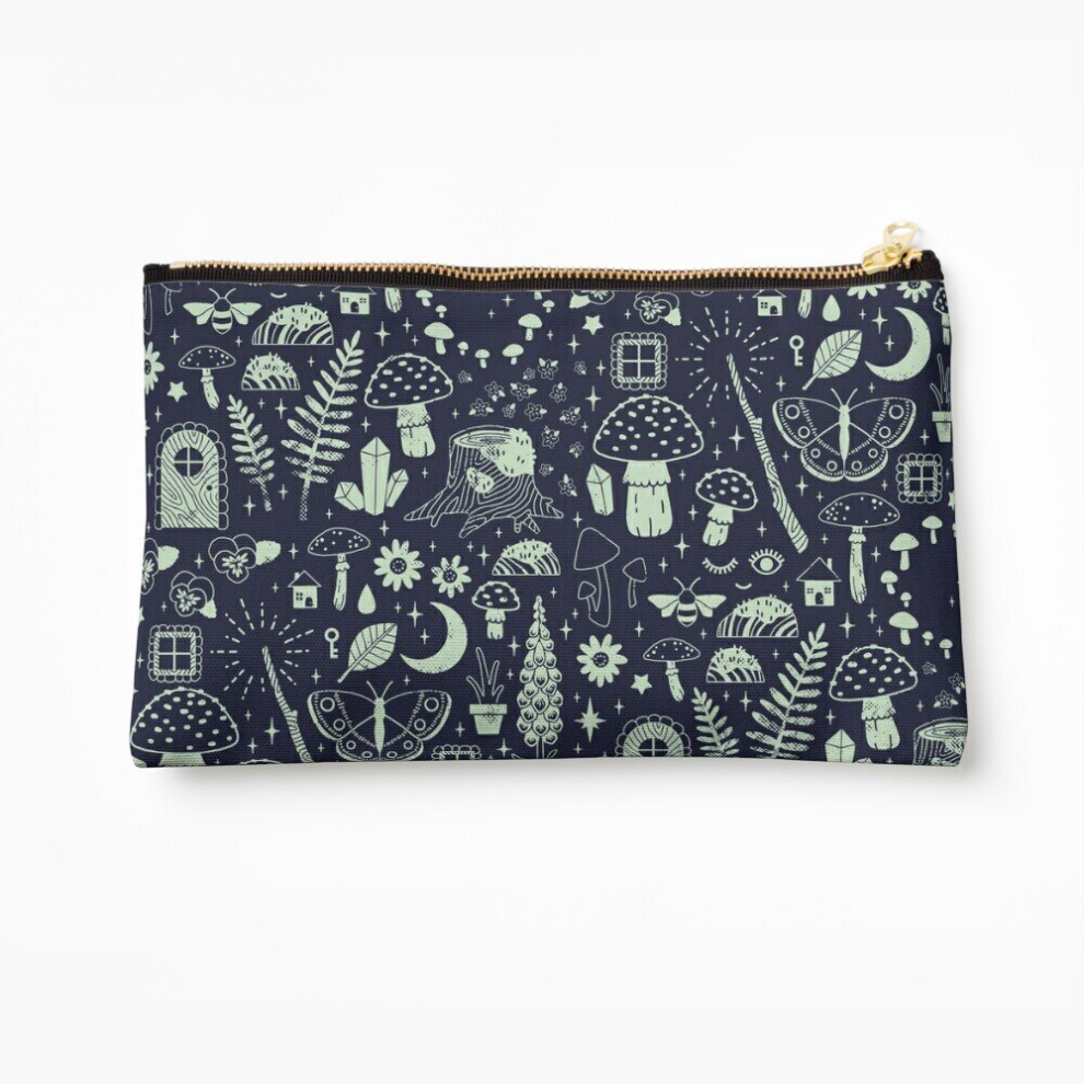 Whibos Makeup Bag Fairy Garden: Midnight Cosmetic Organizer Tyvek Paper Bags Zipper Pouch