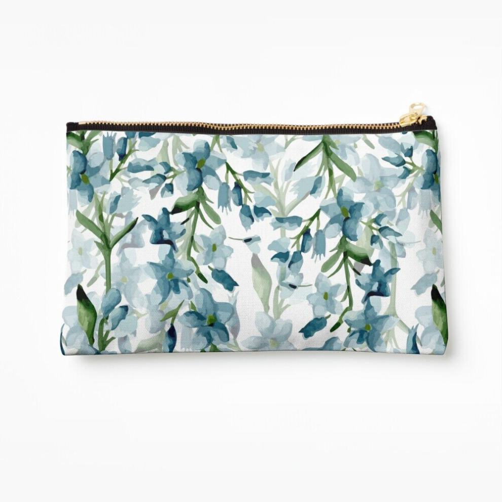 Whibos Blue Makeup Bag Branches Cosmetic Organizer Tyvek Paper Bags Zipper Pouch