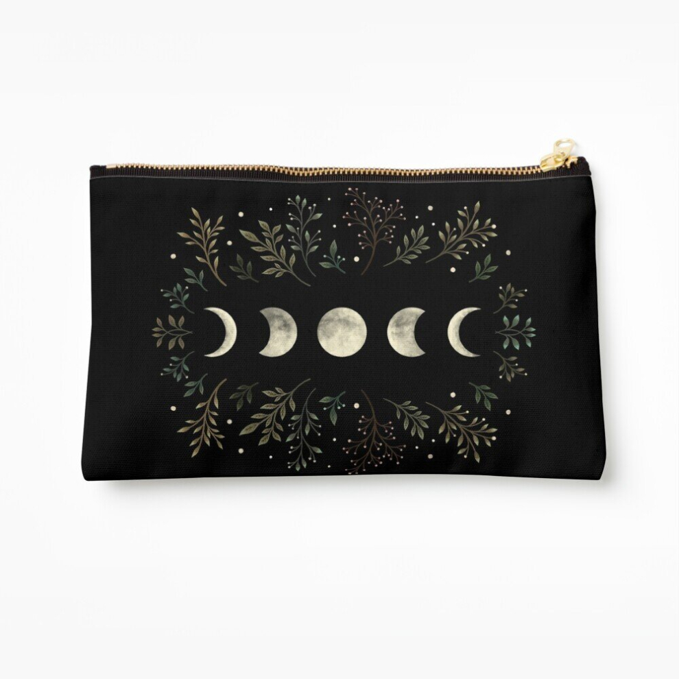 Whibos Green Makeup Bag Moonlit Garden-Olive Cosmetic Organizer Tyvek Paper Bags Zipper Pouch