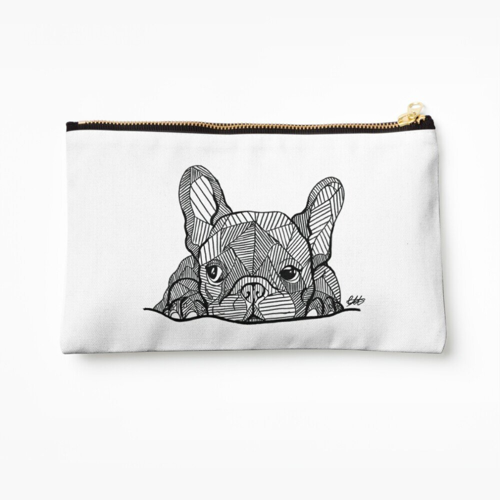 Whibos Makeup Bag French Bulldog Puppy Cosmetic Organizer Tyvek Paper Bags Zipper Pouch