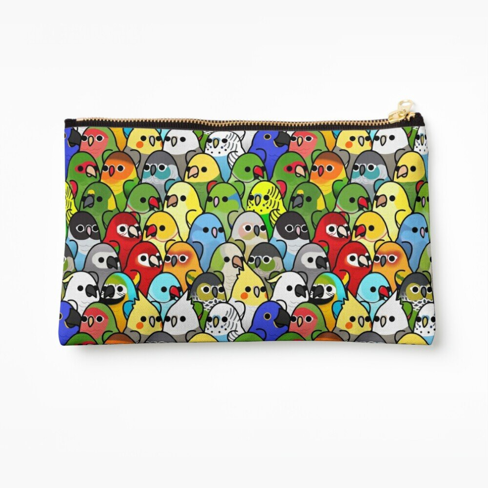 Whibos Makeup Bag Too Many Birds! Bird Squad Cosmetic Organizer Tyvek Paper Bags Zipper Pouch
