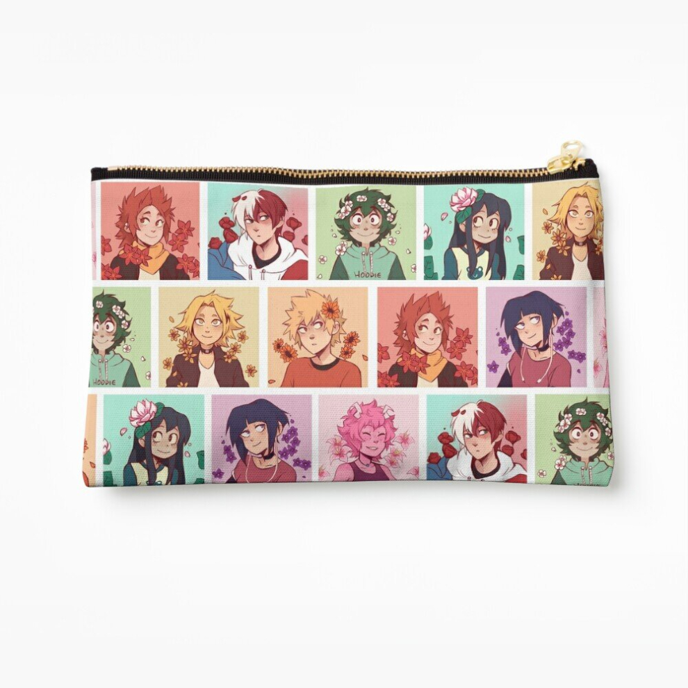 Whibos Makeup Bag Flowers Cosmetic Organizer Tyvek Paper Bags Zipper Pouch