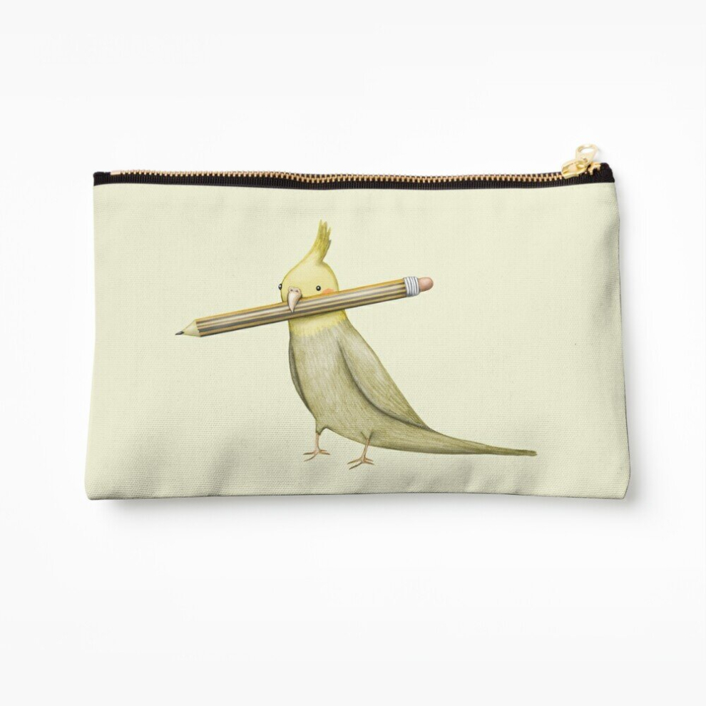 Whibos Makeup Bag Cockatiel Pencil Cosmetic Organizer Tyvek Paper Bags Zipper Pouch