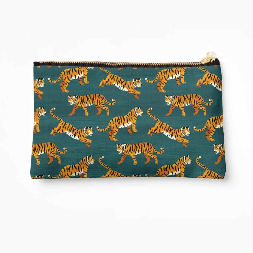 Whibos Makeup Bag Bengal Tigers - Navy Cosmetic Organizer Tyvek Paper Bags Zipper Pouch