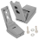 SPARES2GO Door Hinge for LIEBHERR Fridge Freezer Refrigerator Pair Hinges + Fixings Silver 3