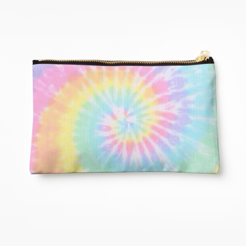 Whibos Makeup Bag Rainbow Tie Dye Cosmetic Organizer Tyvek Paper Bags Zipper Pouch