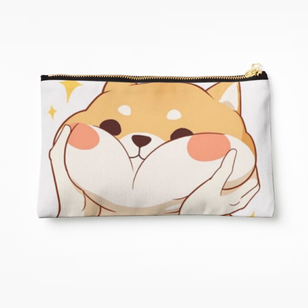 Whibos Makeup Bag Kawaii Shiba Inu Cosmetic Organizer Tyvek Paper Bags Zipper Pouch