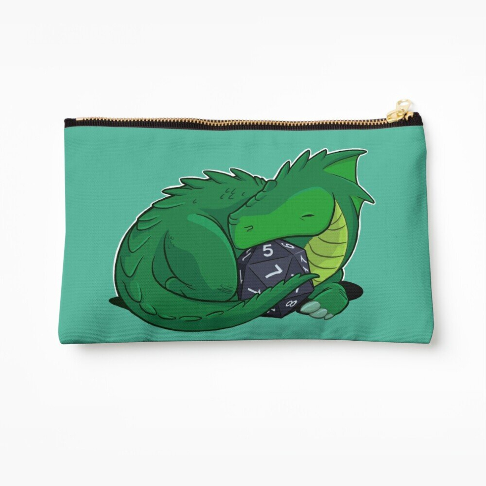 Whibos Green Makeup Bag D20 Dragon Cosmetic Organizer Tyvek Paper Bags Zipper Pouch