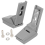 SPARES2GO Door Hinge for LIEBHERR Fridge Freezer Refrigerator Pair Hinges + Fixings Silver 4