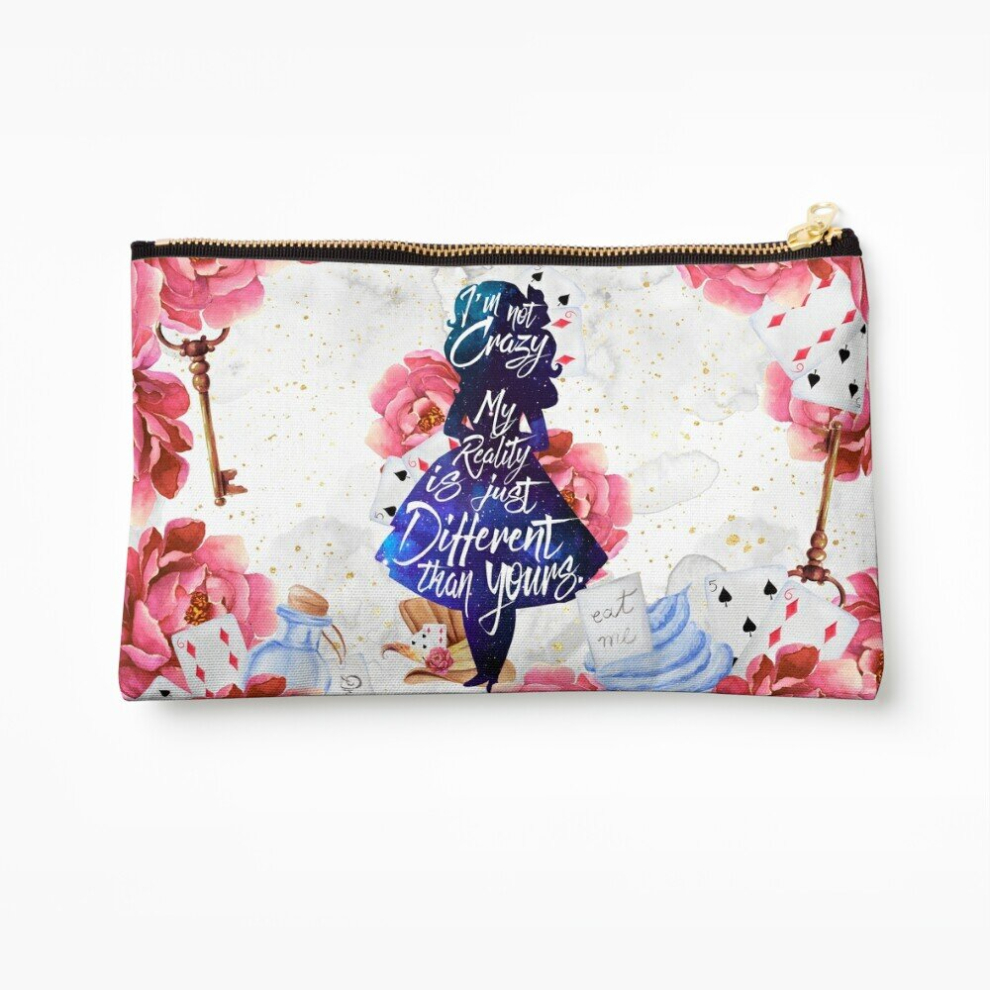 Whibos Makeup Bag Alice - I'm Not Crazy Cosmetic Organizer Tyvek Paper Bags Zipper Pouch