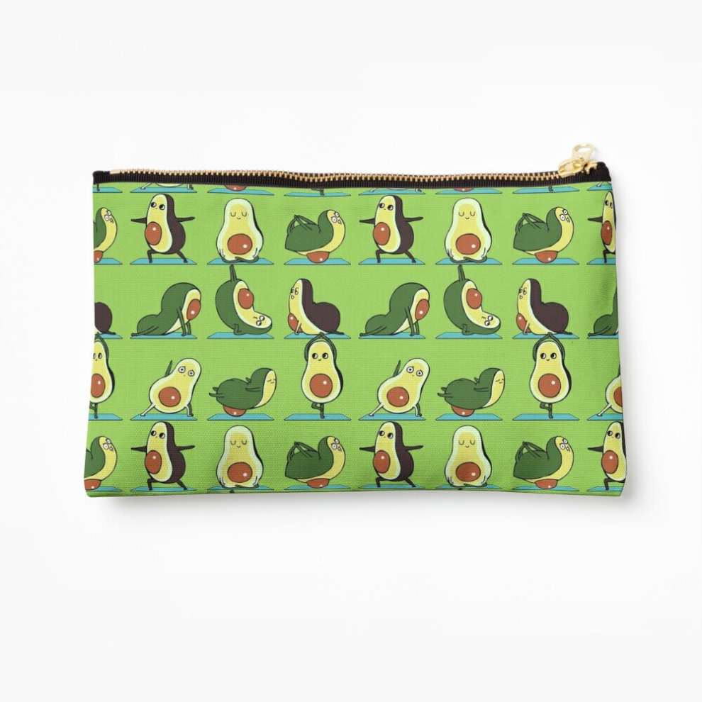 Whibos Makeup Bag Avocado Yoga Cosmetic Organizer Tyvek Paper Bags Zipper Pouch