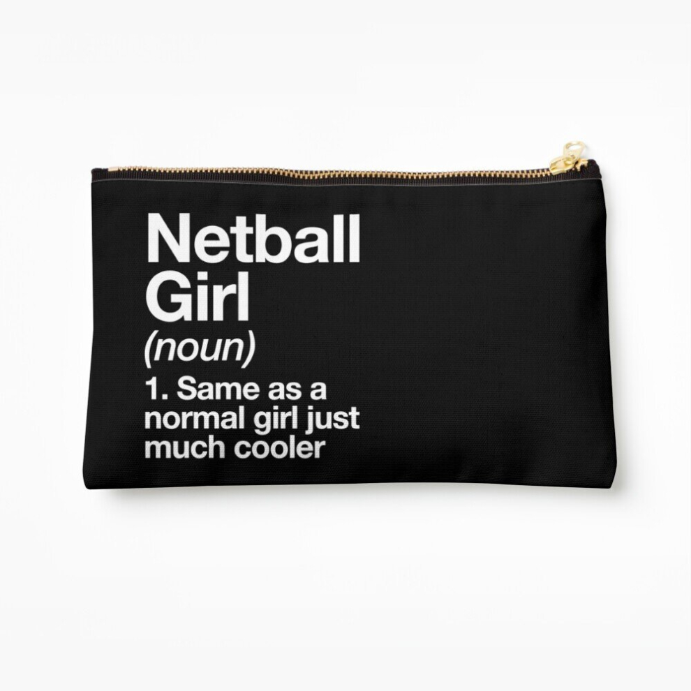 Whibos Makeup Bag Netball Girl Definition Funny Sassy Sports Design Cosmetic Organizer Tyvek Paper Bags Zipper Pouch